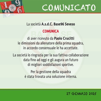 COMUNICATO _ ECCELLENZA