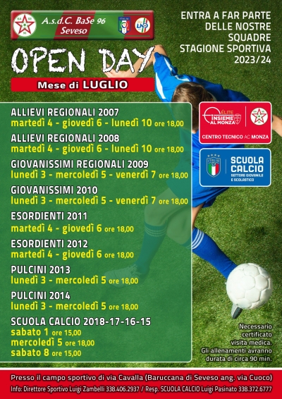 OPEN DAY “Luglio”