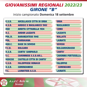 GIOVANISSIMI REGIONALI “U15” • Per loro Girone “B”