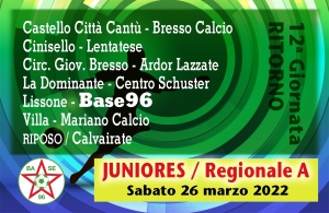 JUNIORES • SCONTRO DIRETTO