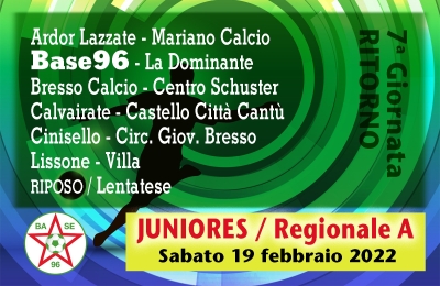 RIPRESA ANCHE PER LA JUNIORES