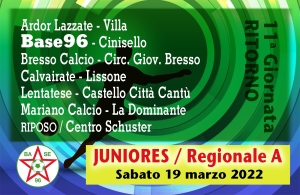 JUNIORES, 24^ GIORNATA